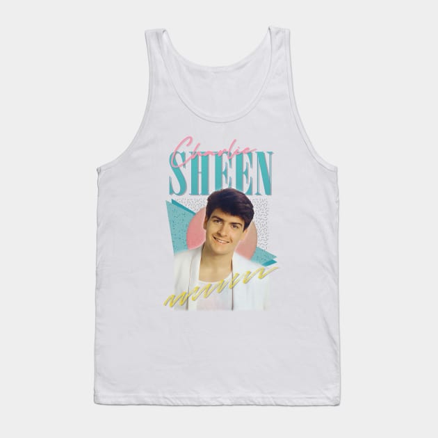 Charlie Sheen - - 80s Aesthetic Tank Top by DankFutura